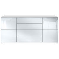 SIDEBOARD Rova Weiß Hochglanz - Weiß Hochglanz, Holzwerkstoff (166.5/75.5/35cm) - Vladon
