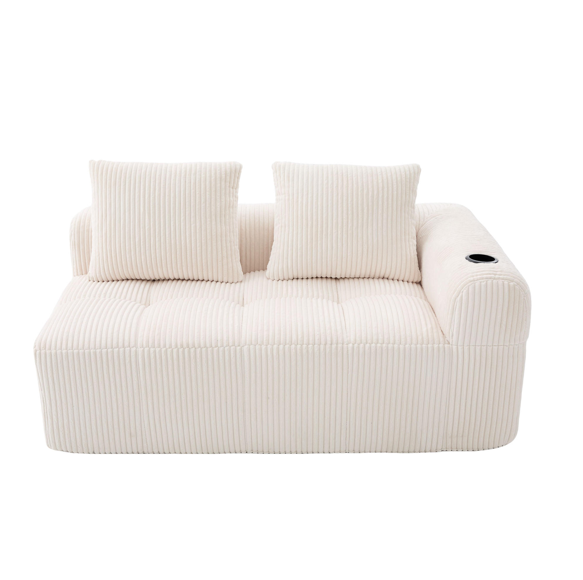 Okmyhome 2-Sitzer Beige 93x61x158 cm