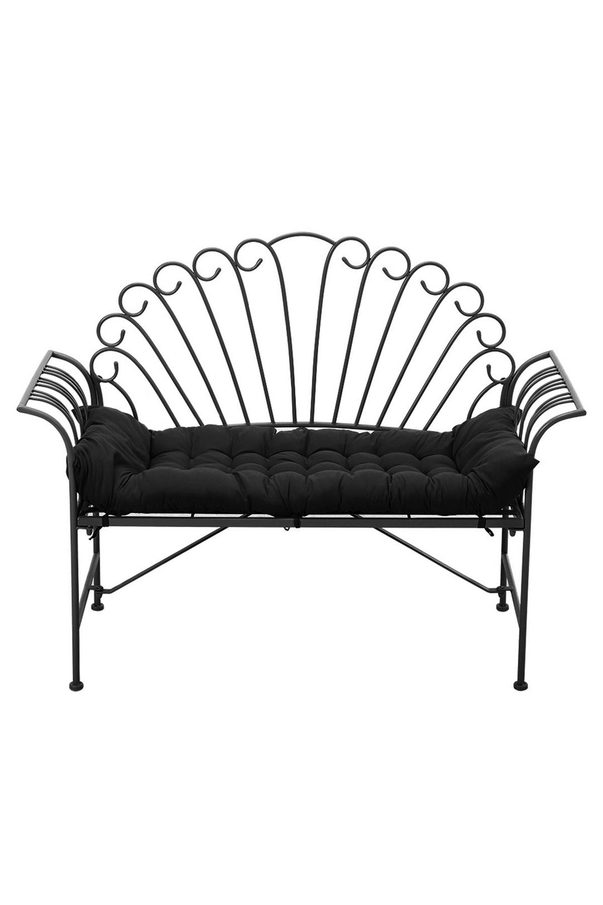 LIEGESTUHLKISSEN aus Baumwollmischung in Schwarz Dickes, weiches und bequemes für den Außenbereich - Schwarz, Textil (40/110cm) - Livingandhome