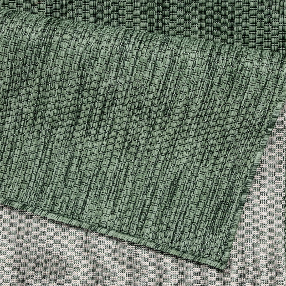 TEPPICH Kurzflor Unifarben Wohnzimmer schmutzabweisend Grün Rechteckig 300x400 - Grün, Textil (300/400cm) - KADIMA DESIGN