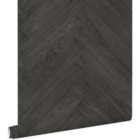 TAPETE Holzoptik 53 cm x 10.05 m - Schwarz, Papier (53/1000cm) - ESTAhome