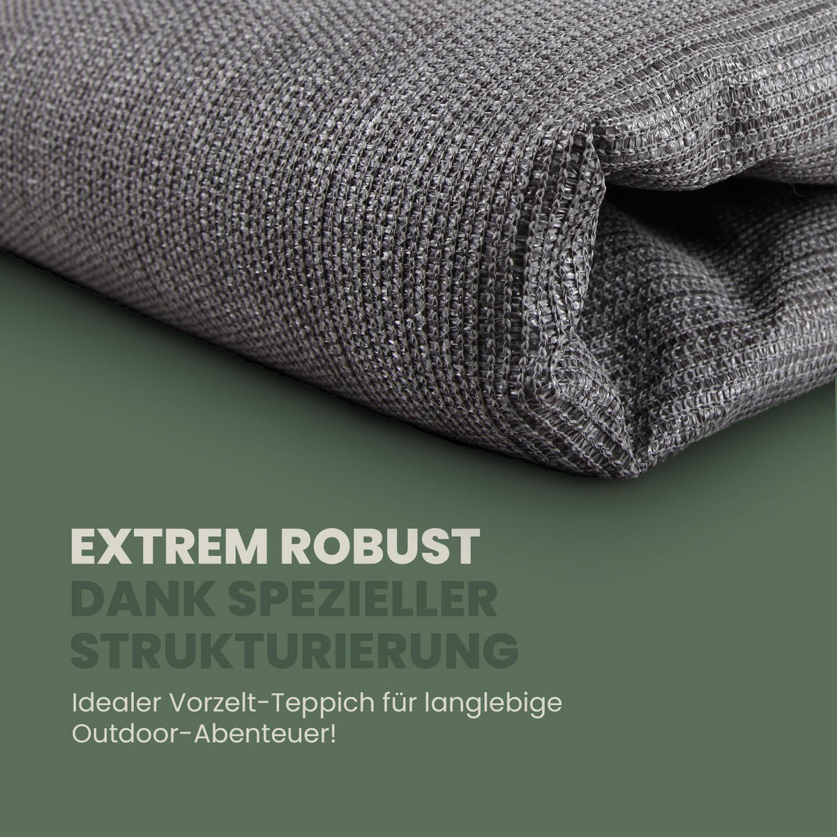 VORZELTTEPPICH Camping HDPE 300x300 cm - Anthrazit, Kunststoff (300/300cm) - Bestlivings