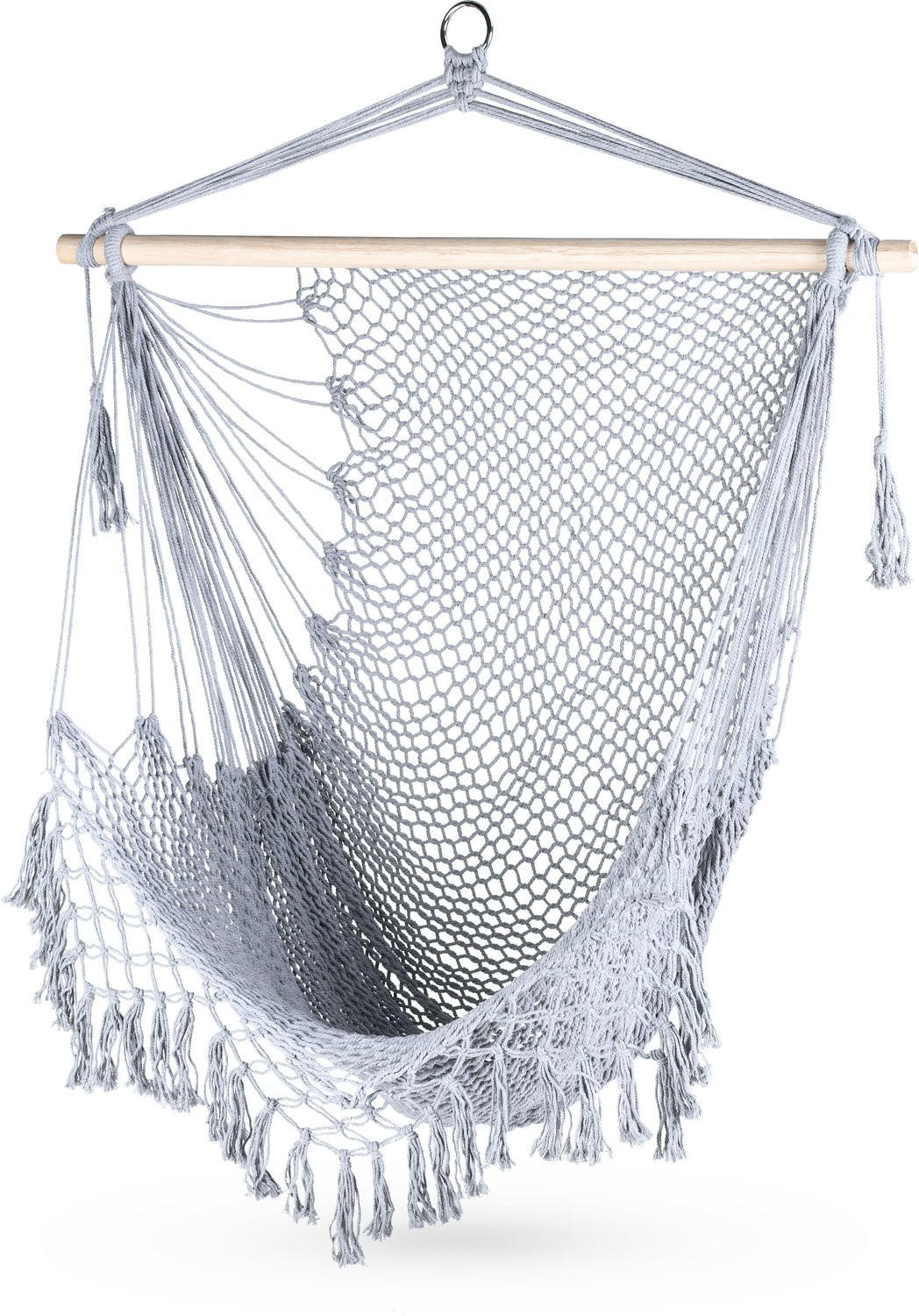 HÄNGESESSEL bis 120 kg - Grau, Textil (280/96/105cm) - Outtec