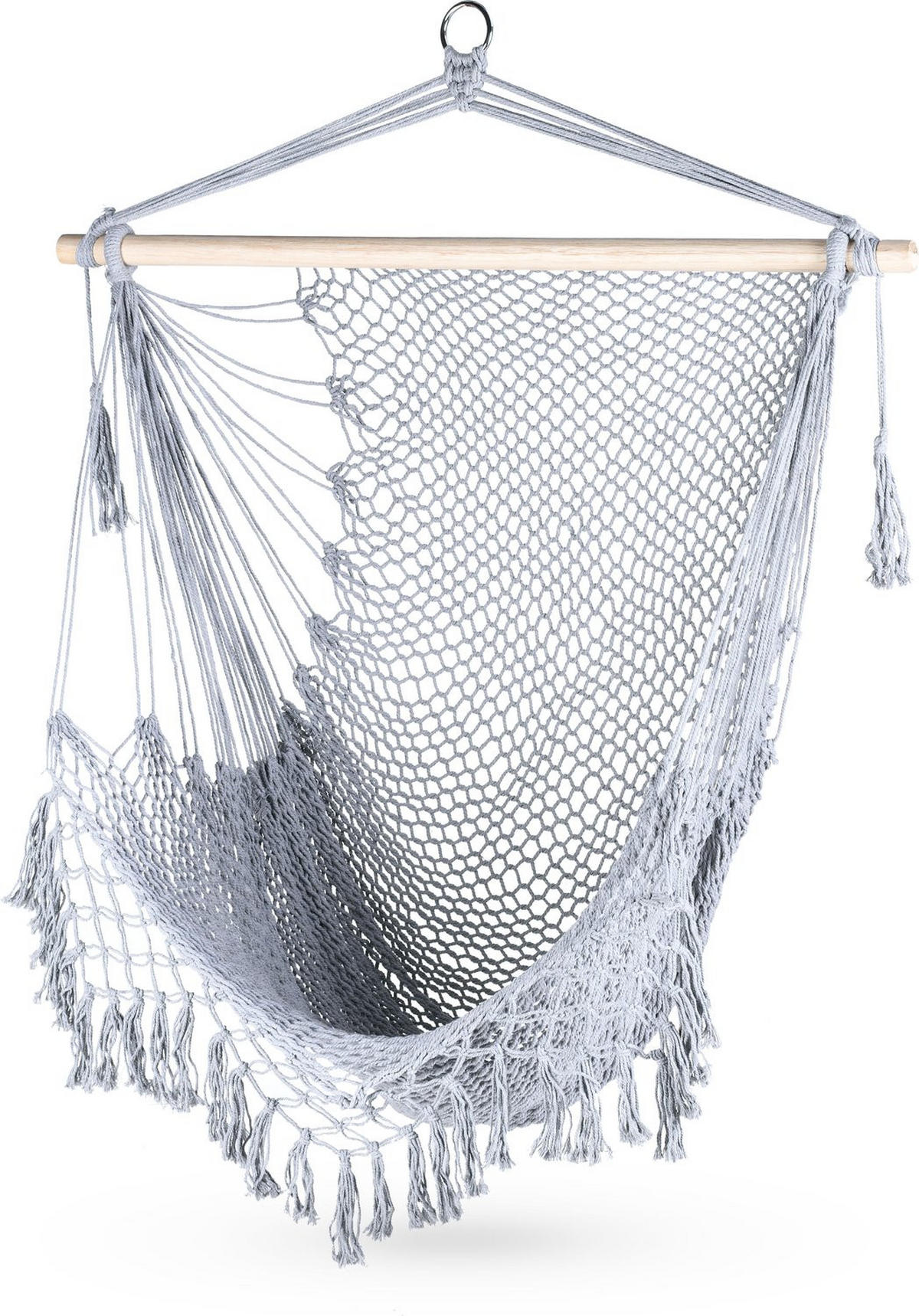 HÄNGESESSEL bis 120 kg - Grau, Textil (280/96/105cm) - Outtec