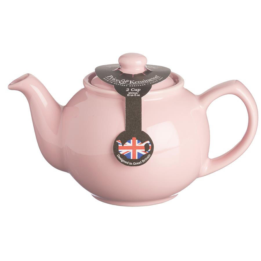 TEEKANNE 450 ml Steingut pastell pink, für 2 Tassen - Pink, Keramik (0.36L) - Price & Kensington
