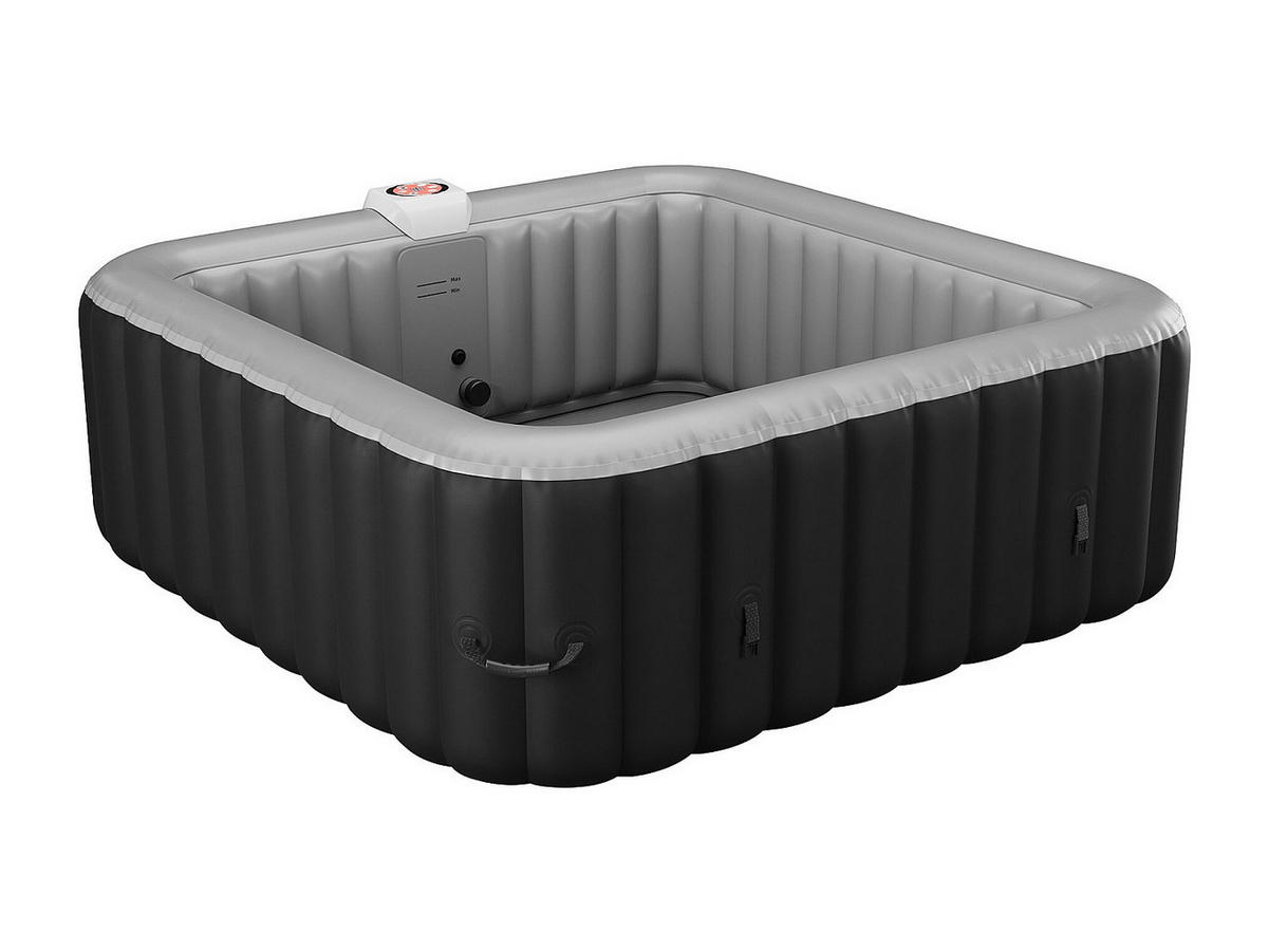 AUFBLASBARER Whirlpool - 6 Personen - Plastik - Schwarz - - Schwarz, Kunststoff (185/65/185cm) - Vente-Unique