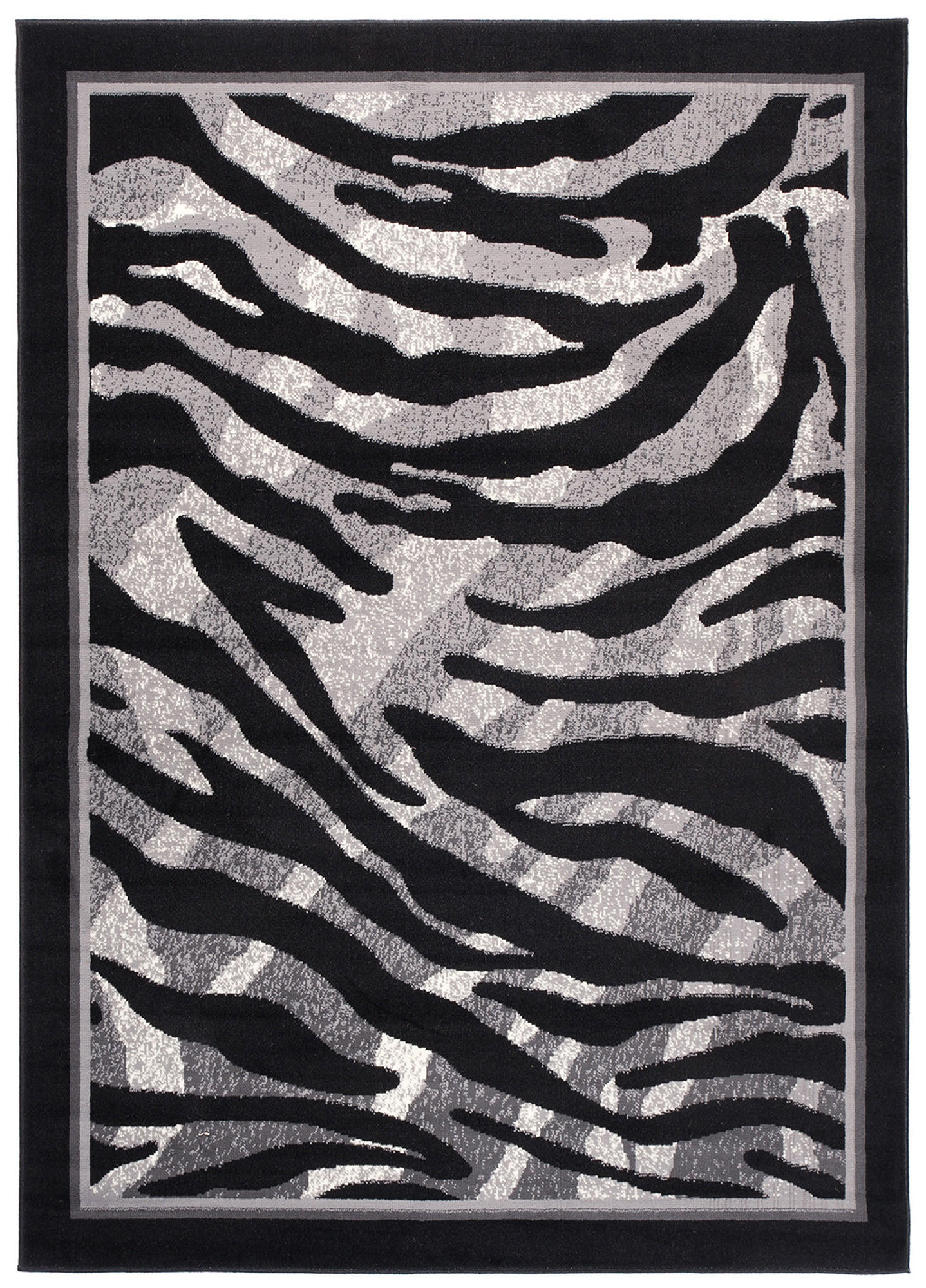 Tapiso Teppich Schwarz, Hellgrau 180x250 cm