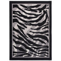 TEPPICH DREAM Schwarz Hellgrau 120/170 cm - Hellgrau/Schwarz, Textil (120/170cm) - Tapiso