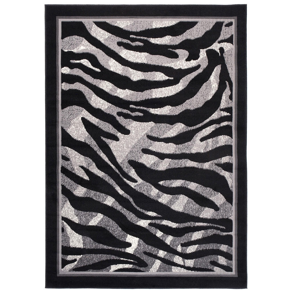 Thumbnail - Tapiso Teppich, Schwarz, Hellgrau, Textil, 180x250 cm, in verschiedenen Größen erhältlich, pflegeleicht, Teppiche & Böde...