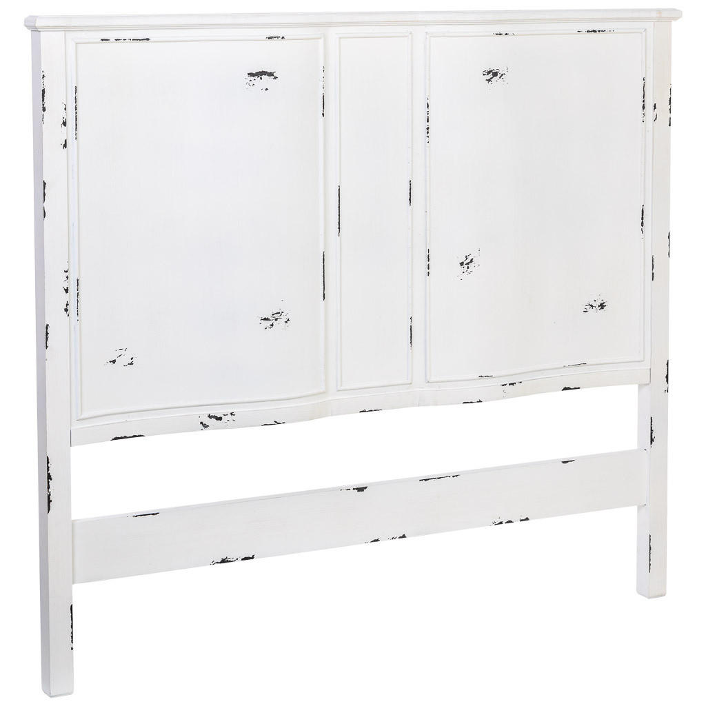 KOPFTEIL aus Holz, grau, 150x6x130cm - Weiß, Holz (150/130/6cm) - Wanderlust