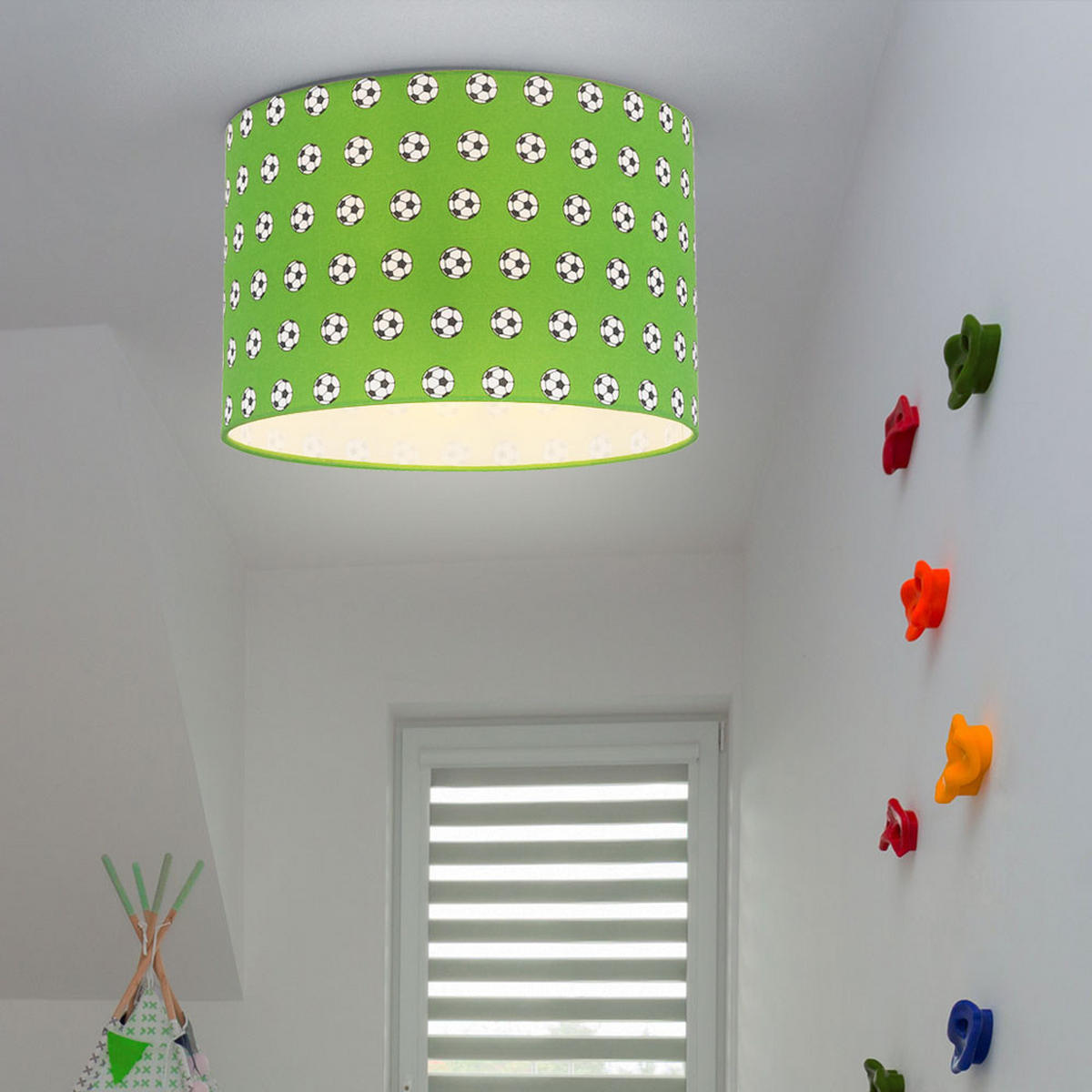 KINDERDECKENLEUCHTE Metall Grün - Grün, Metall (30/30/25.5cm) - Globo Lighting