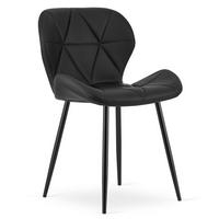 STUHL Schwarz 46x53 cm MANGO Ökoleder - Schwarz, Kunststoff (46/46/53cm)