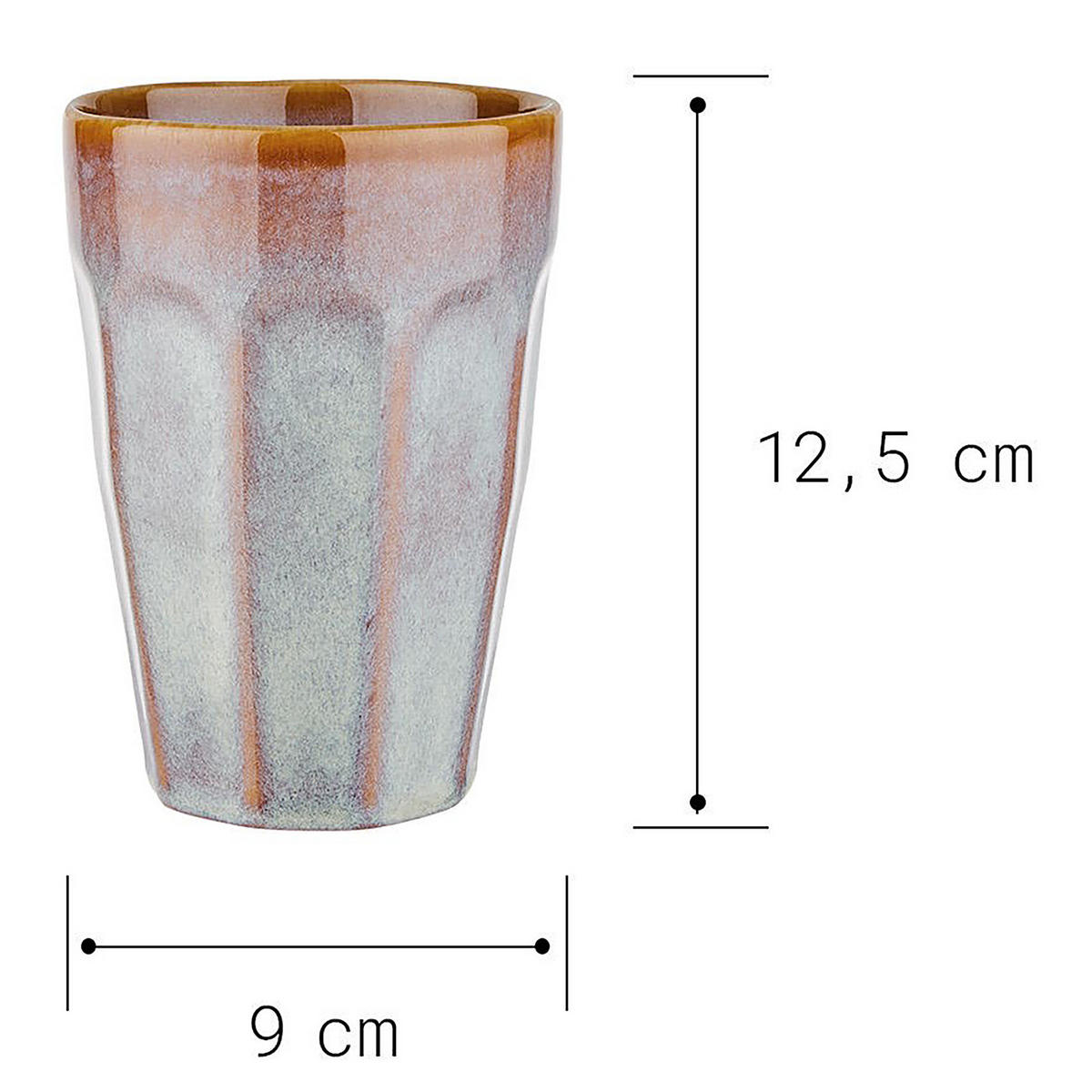 LATTE-MACCHIATO-TASSE (6er Set) Bergamo - Taupe, Keramik (0.33L) - Butlers