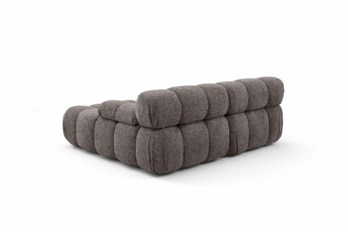 ECKSOFA L-form Mini Modular, Bouclé-Stoff Abriamo, Braun, Links, Selia - Braun, Holz (190/160cm) - Kaiser Möbel