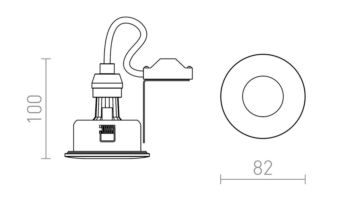 EINBAULEUCHTE EQUA Chrom 35 W IP54 - Chromfarben, Metall (83/83/8.3cm) - Rendl