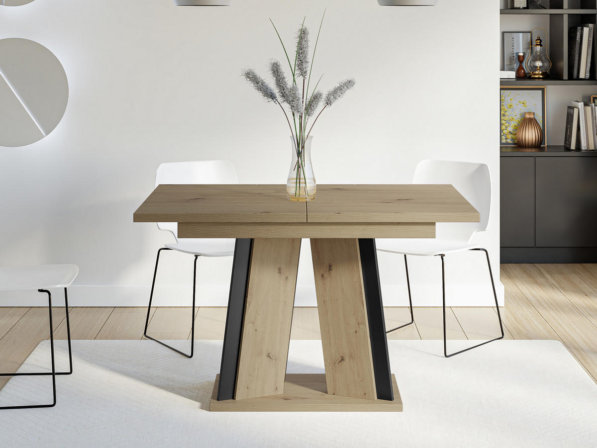 ESSTISCH ausziehbar Doha - Eiche Artisan, Holzwerkstoff (80/120/75cm) - MIRJAN24