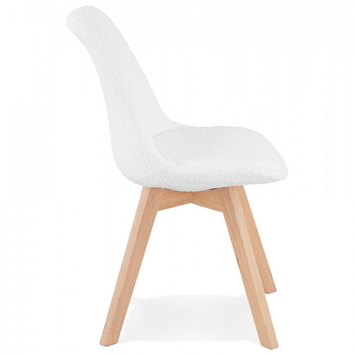 STUHL Weiß 48x82x56cm - Eichefarben/Weiß, Holz/Textil (48/82/56cm) - AlterEgo
