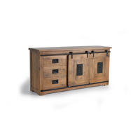 SIDEBOARD in Akazie und Metalldetails - Braun, Holz (45/80/165cm) - Giner y Colomer