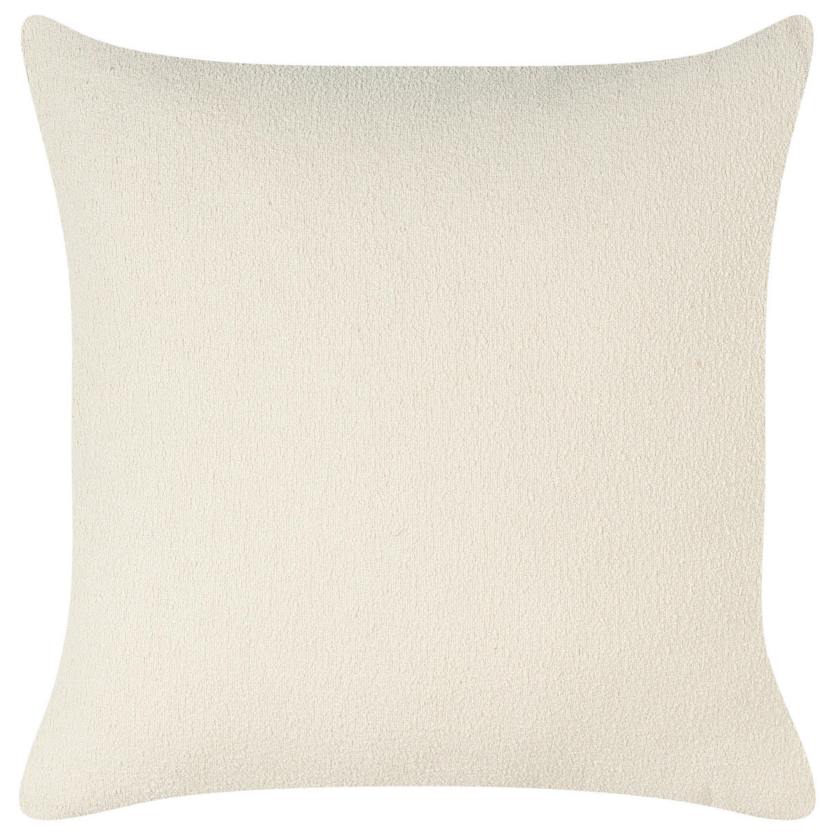 CHAISELONGUE Bouclé cremeweiß linksseitig Riom - Schwarz/Weiß, Textil (156/75/77cm) - Beliani