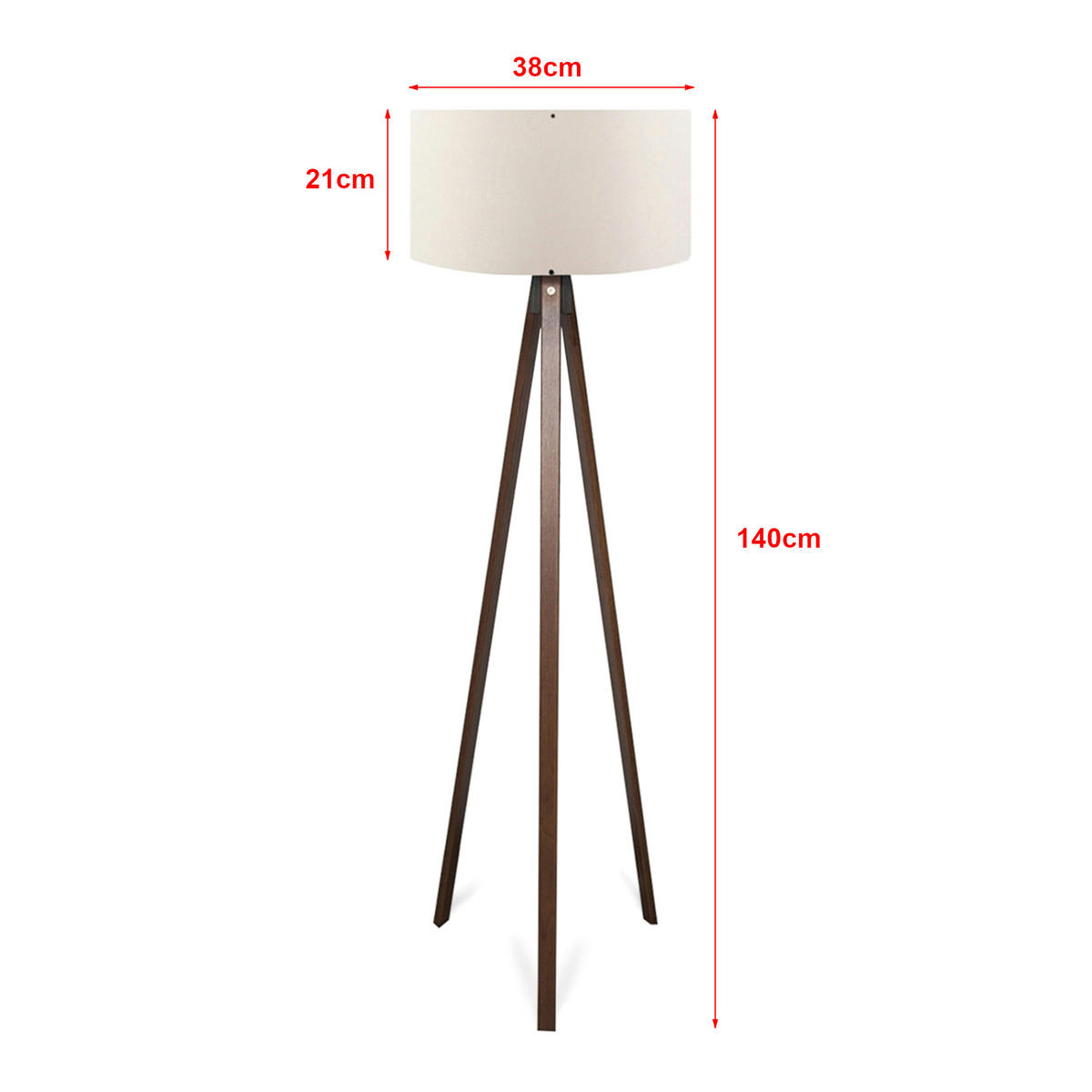 STOJACÍ LAMPY Newport - krémová, kompozitní dřevo/textil (38/38/140cm) - lux.pro