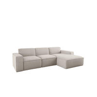 ECKSOFA L-Form Siena Stoff Artico Nata Rechts - Ecru, Holz (266/165cm) - Kaiser Möbel