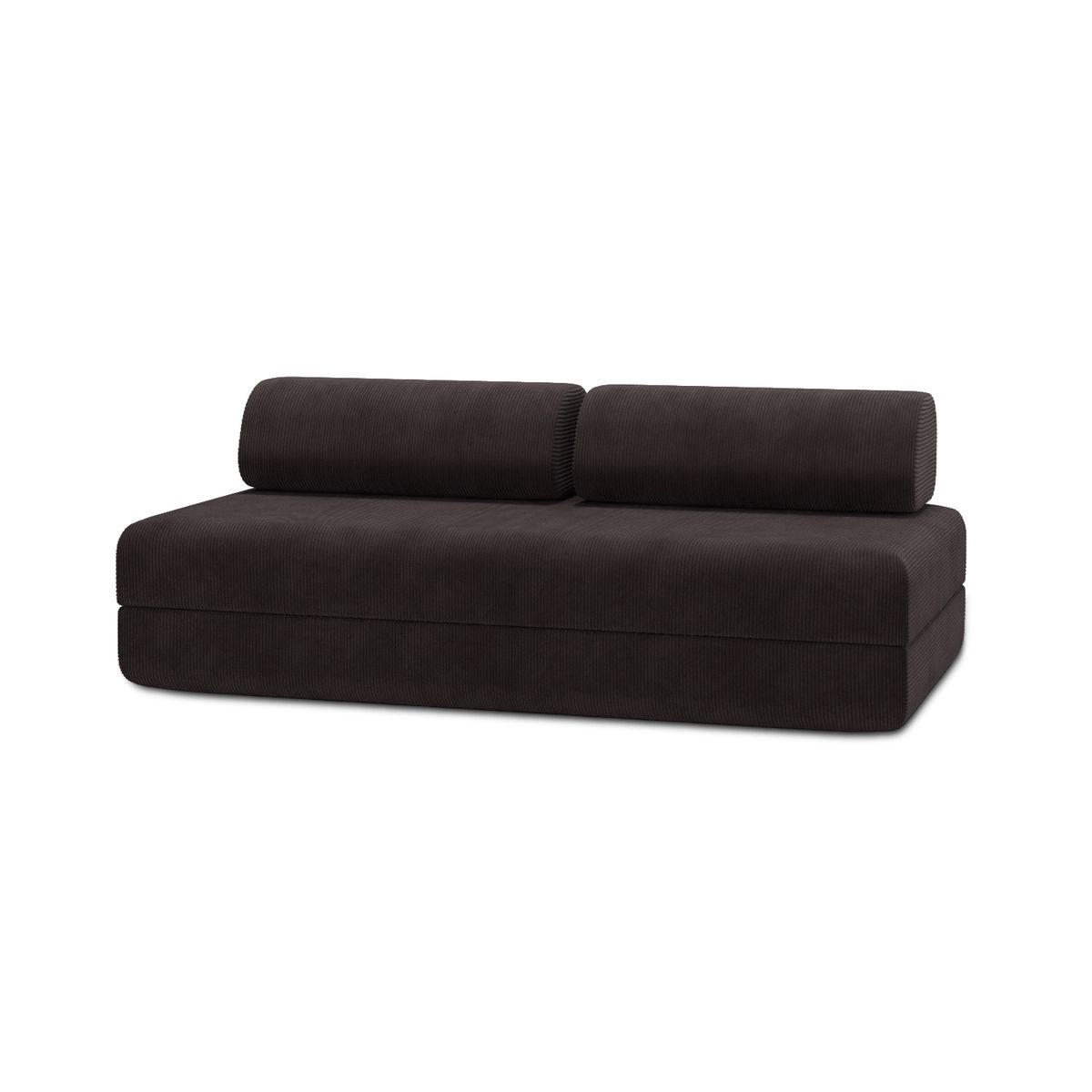 2-3-SITZER-SCHLAFSOFA aus braunem Cord - Braun, Textil (95/70.5/190cm) - Kimo