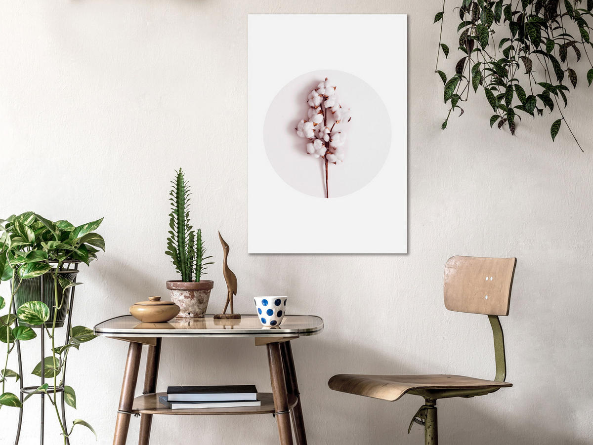 KUNSTDRUCK Rosa 80/120 cm - Pink/Weiß, Textil (80/120cm) - KUNSTLOFT