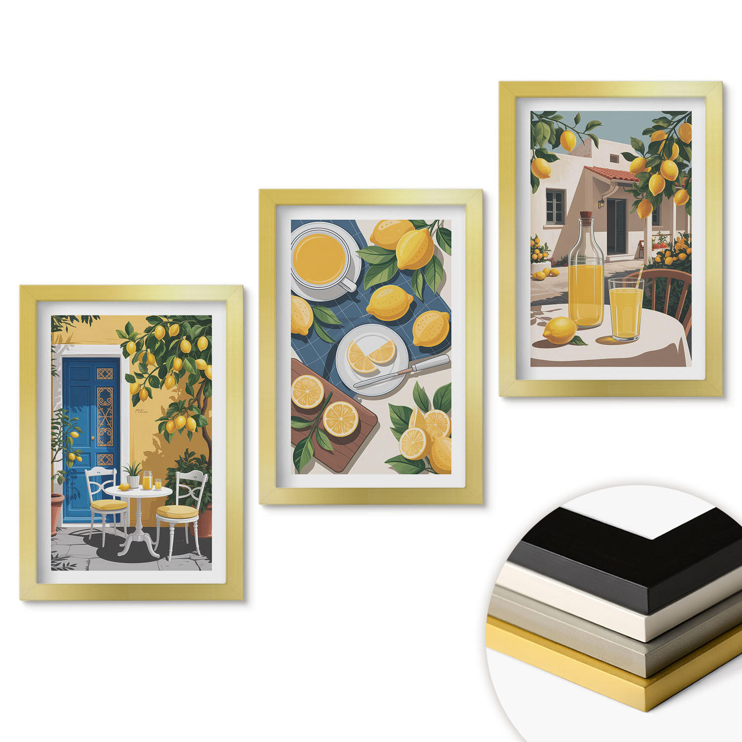 ArtPrintCave Wandbilder Gold 20x30 cm