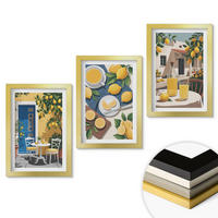 WANDBILDER 3er Set - 20x30 cm Goldrahmen - Patio Sun Limonade - Goldfarben, Kunststoff (20/30cm) - ArtPrintCave