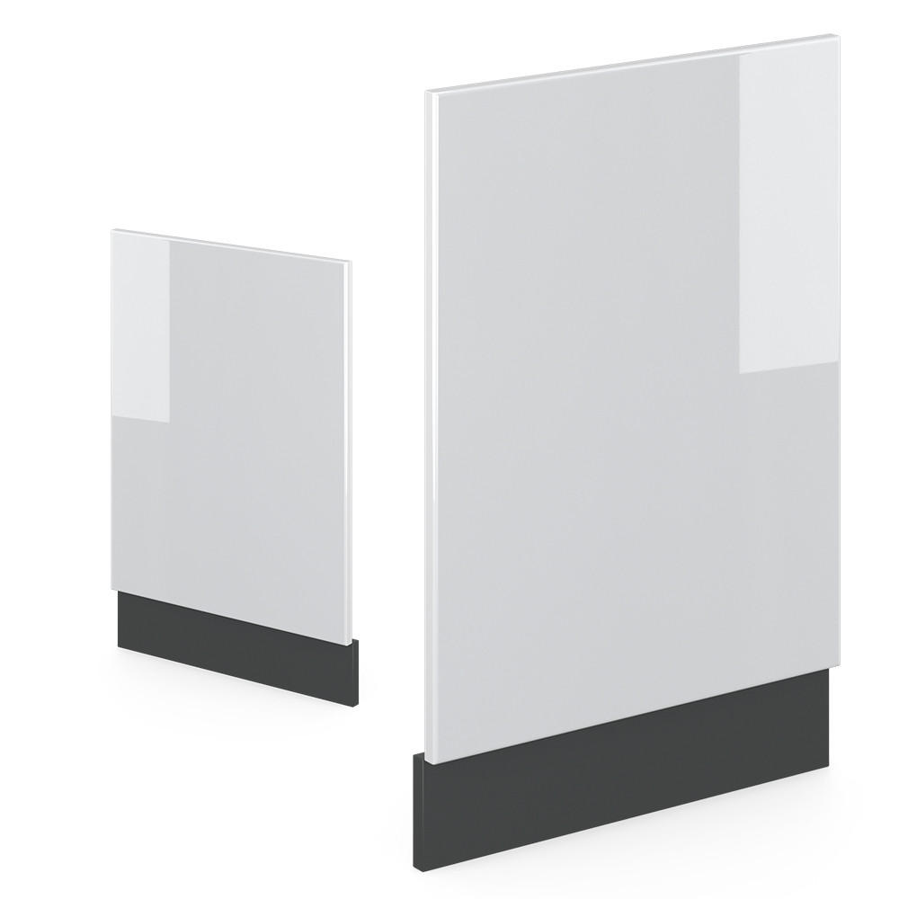 FRONTBLENDE R-Line Weiß Hochglanz 45 cm ohne AP - Weiß Hochglanz/Anthrazit, Holzwerkstoff (45/57.2/1.6cm) - Vicco
