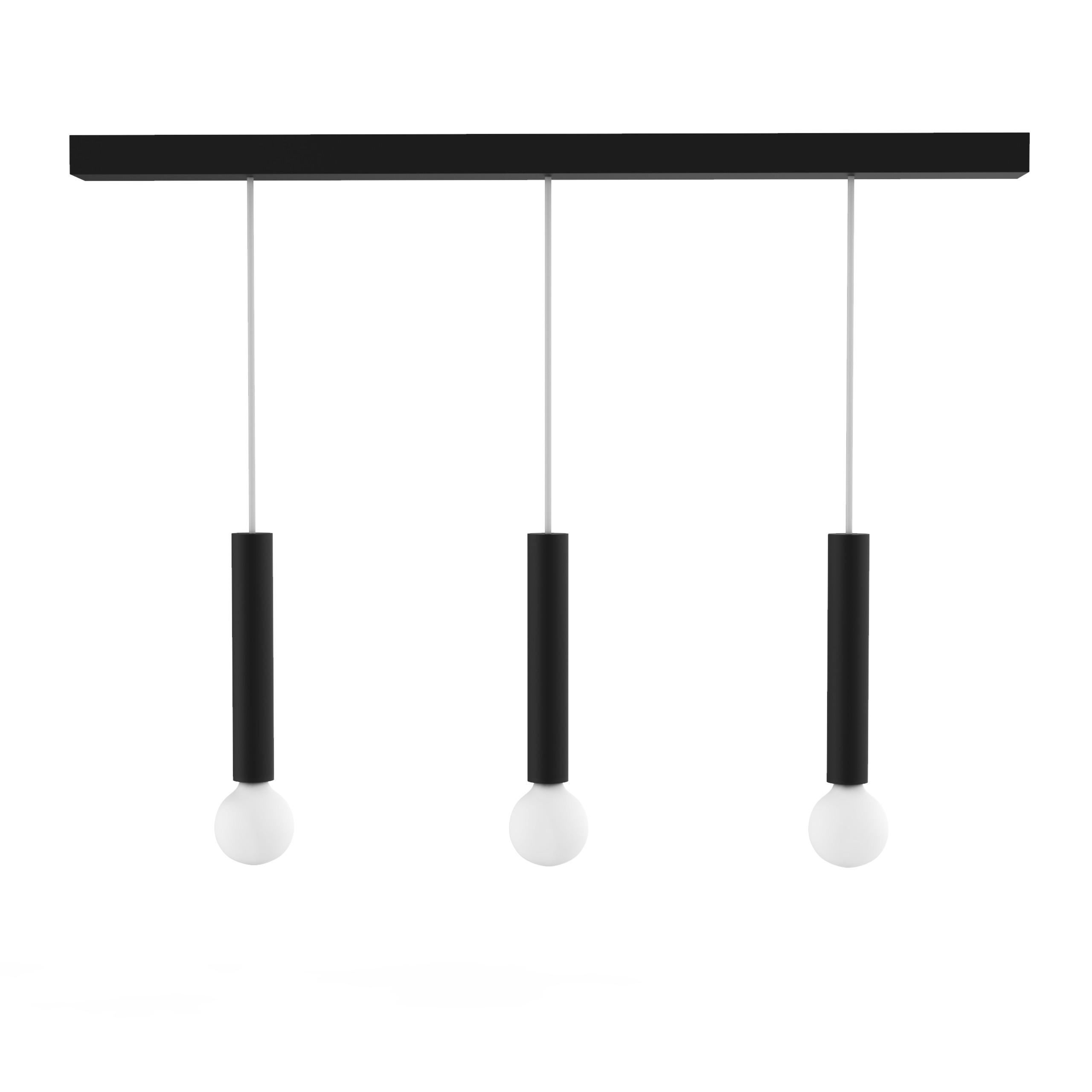 Lumicom Hängeleuchte Schwarz 100x40x6 cm