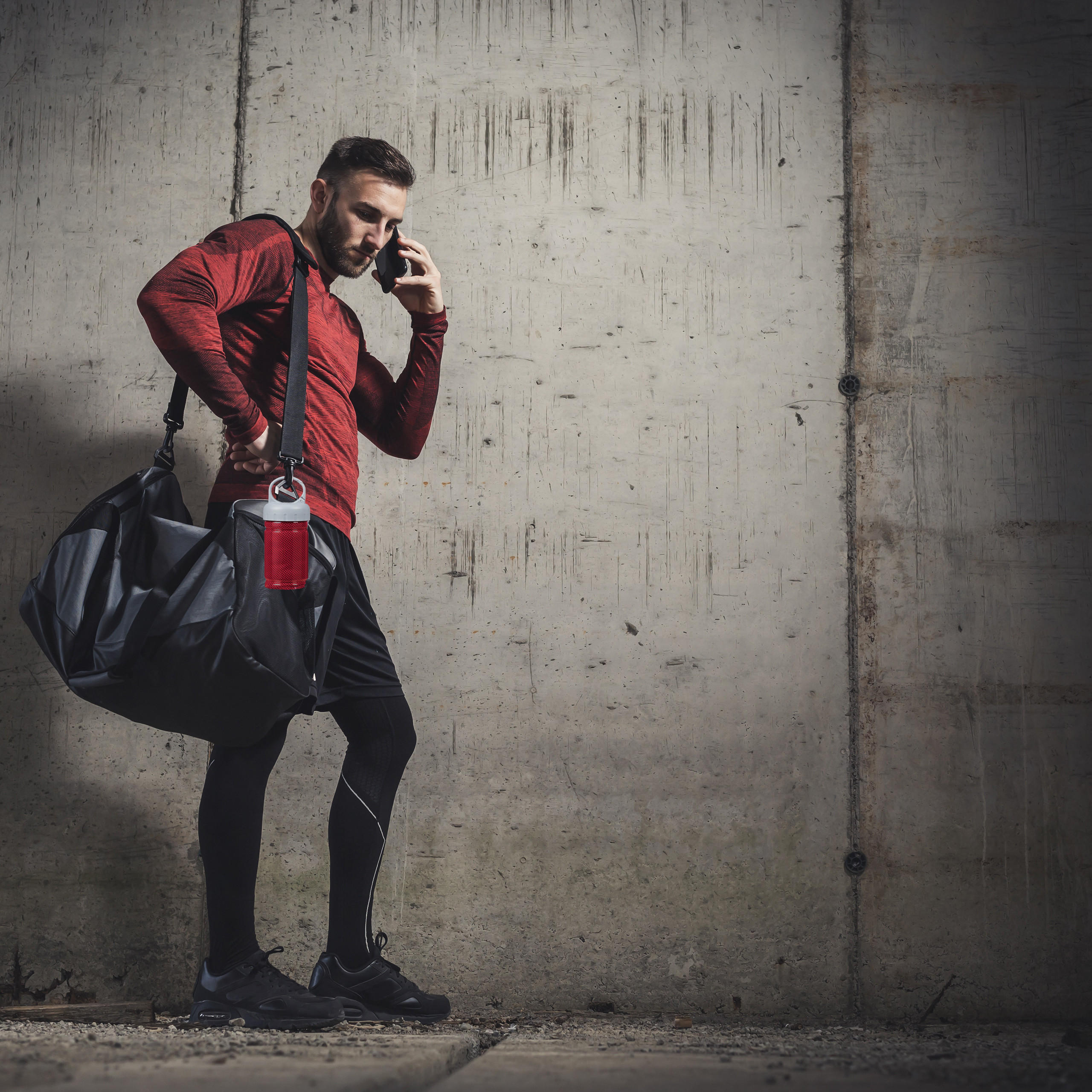 2XKÜHLHANDTUCH - Dunkelrot, Kunststoff/Textil (90/30cm) - Relaxdays