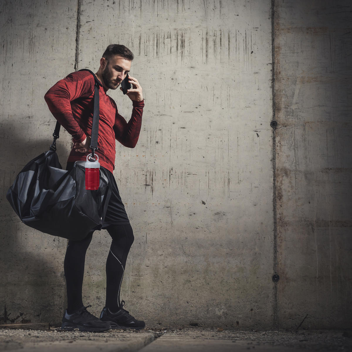 2XKÜHLHANDTUCH - Dunkelrot, Kunststoff/Textil (90/30cm) - Relaxdays