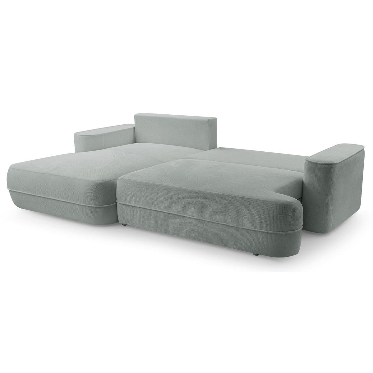 ECKSOFA Fuerro Graubeige Strukturstoff - Taupe/Schwarz, Kunststoff/Textil (260/168cm) - Selsey