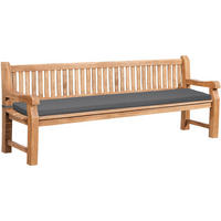 GARTENBANK Teakbank Dabel Holz Dunkelgrau Holzbank 240cm - Dunkelgrau, Holz (240/93/61cm) - DELUKE