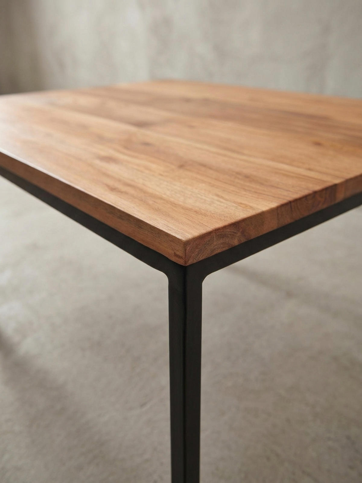 COUCHTISCH Industrial, Akazienholz mit Eisengestell, handgefertigt, robust und stabil - Beige/Schwarz, Holz/Metall (60/60/41cm) - KADIMA DESIGN