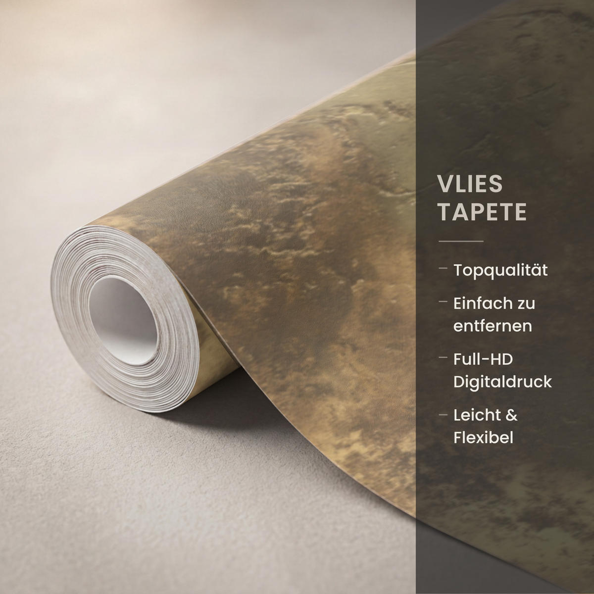 TAPETE - Antik - Metallic-Look - Gold - 450x280 cm - Messingfarben, Papier (450/280cm) - OnlyWow