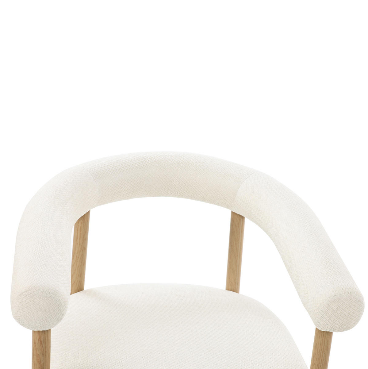 STUHL 4er-Set gepolstert Metallgestell White - Weiß, Holz (40.5/78/48.6cm) - Meubliv
