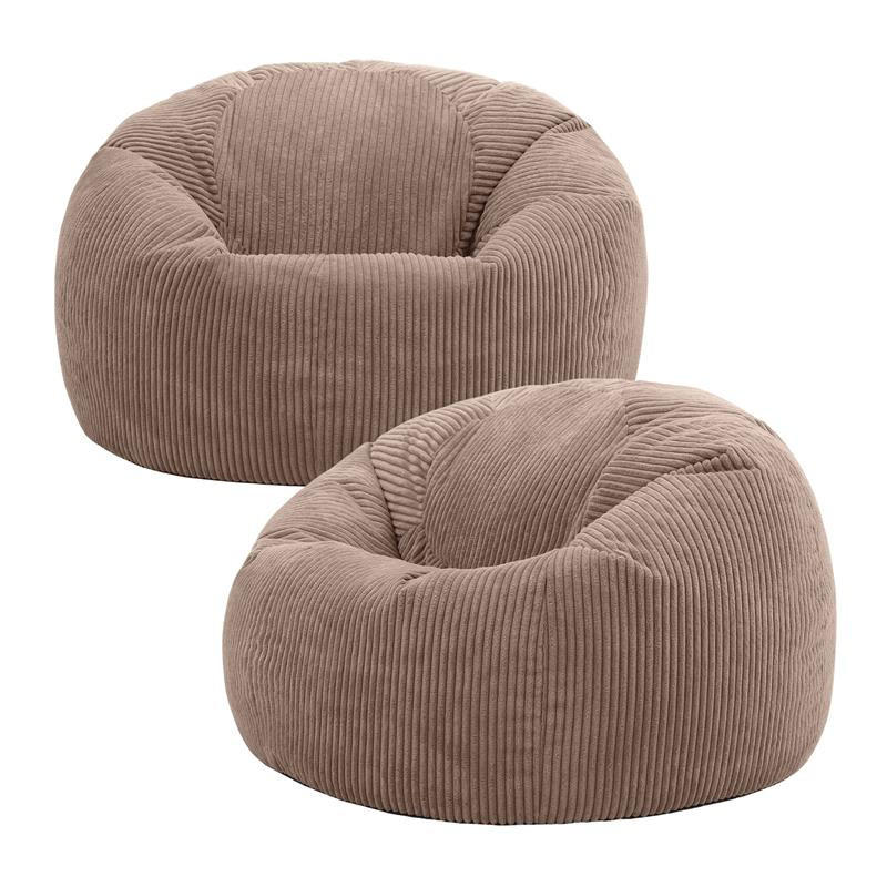 SITZSACK Klassisch Sessel aus Cord 2-tlg. - Mokka, Textil (85/50/85cm) - icon