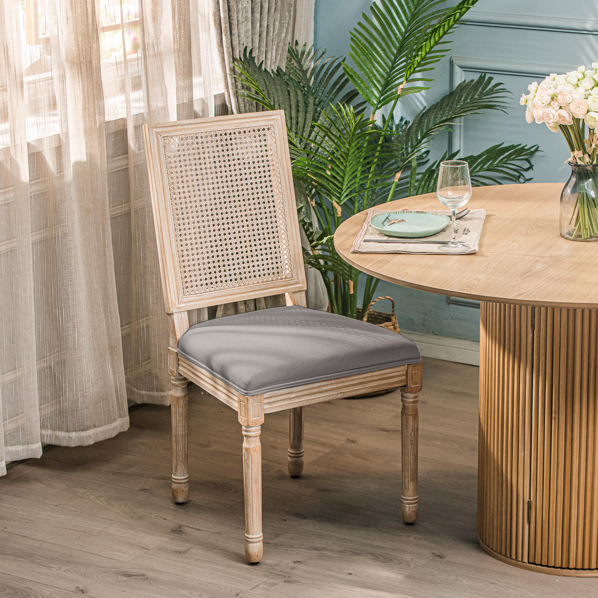 STUHL 2er-Set Holz Grau - Grau, Holz (50/98/59cm) - Nordlys