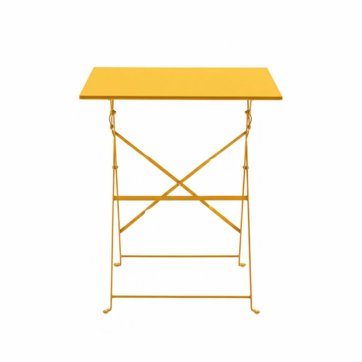 GARTENTISCH , klappbar, Gelb - Gelb, Metall (60/60/71cm) - Oviala