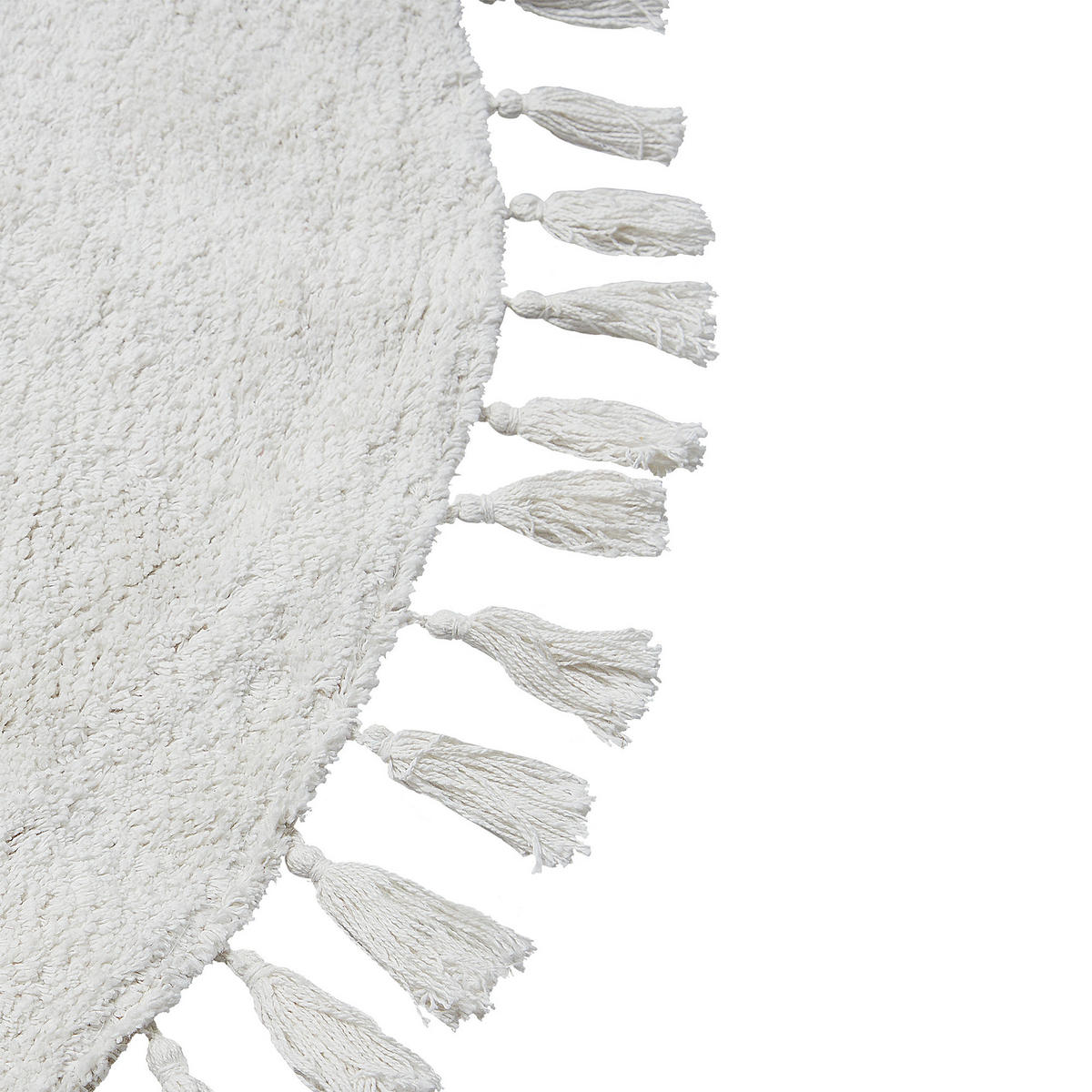 KOBEREC Bílý 120 cm Bavlna Mitsobi - bílá, textil (120/120cm) - Beliani