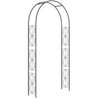 ROSENBOGEN, Metall, Schwarz - Schwarz, Metall (30/230/114cm) - Outsunny