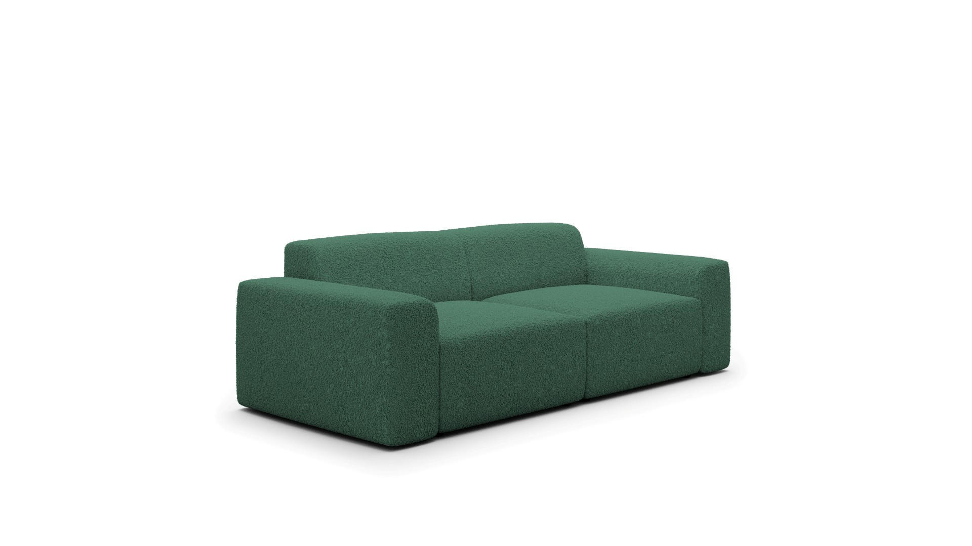 SOFA Modular Premium Grün - Schwarz/Grün, Holz/Holzwerkstoff (240/70/104cm) - Furnisell