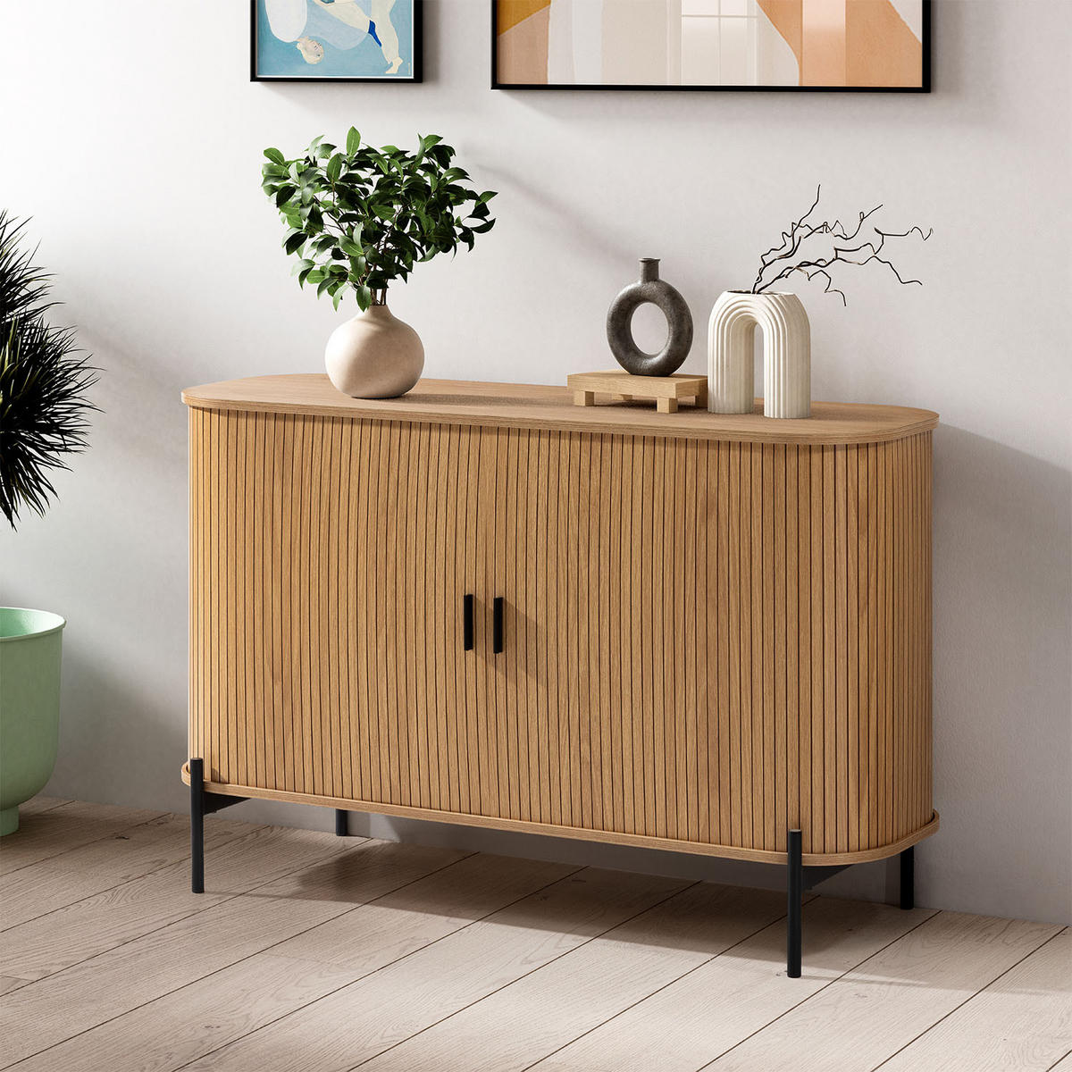 SIDEBOARD Mónaco 2 türen Eiche-Optik - Honigeiche, Holzwerkstoff (120/75/40cm)
