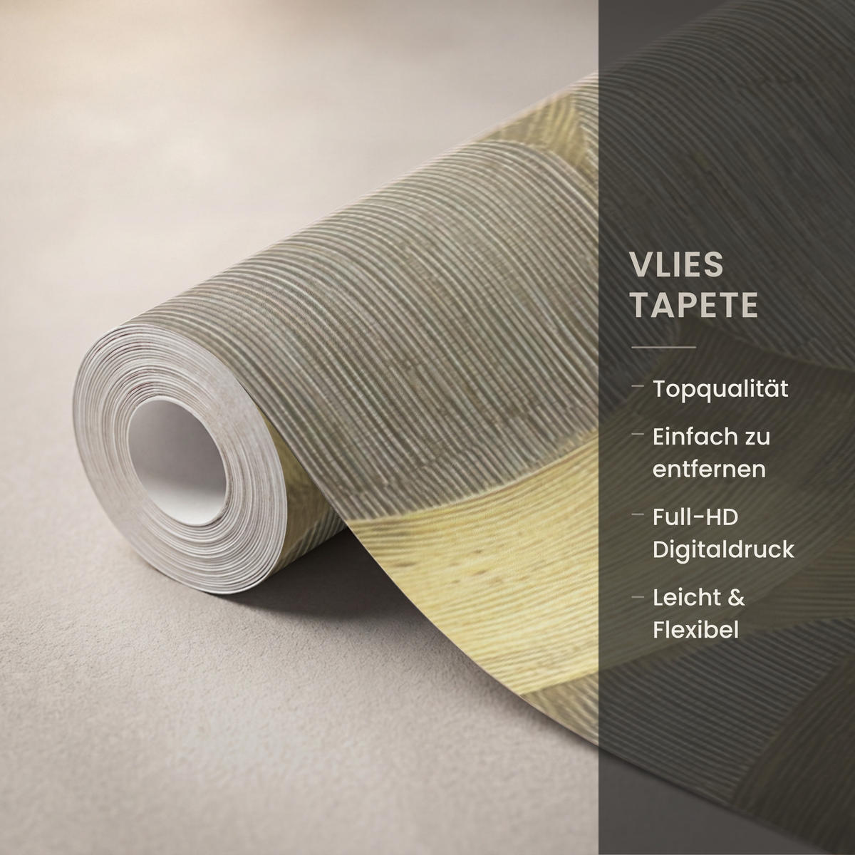 TAPETE - Modern - Geometrisch - Gold - 200x200 cm - Goldfarben, Papier (200/200cm) - OnlyWow