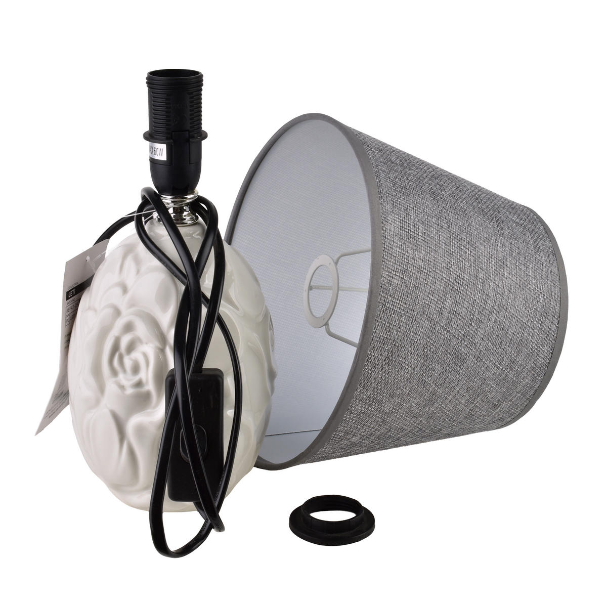 TISCHLAMPE Leti Dunkeblau 11/20/31.5 cm Keramik - Weiß, Keramik (11/20/31.5cm) - Mondex