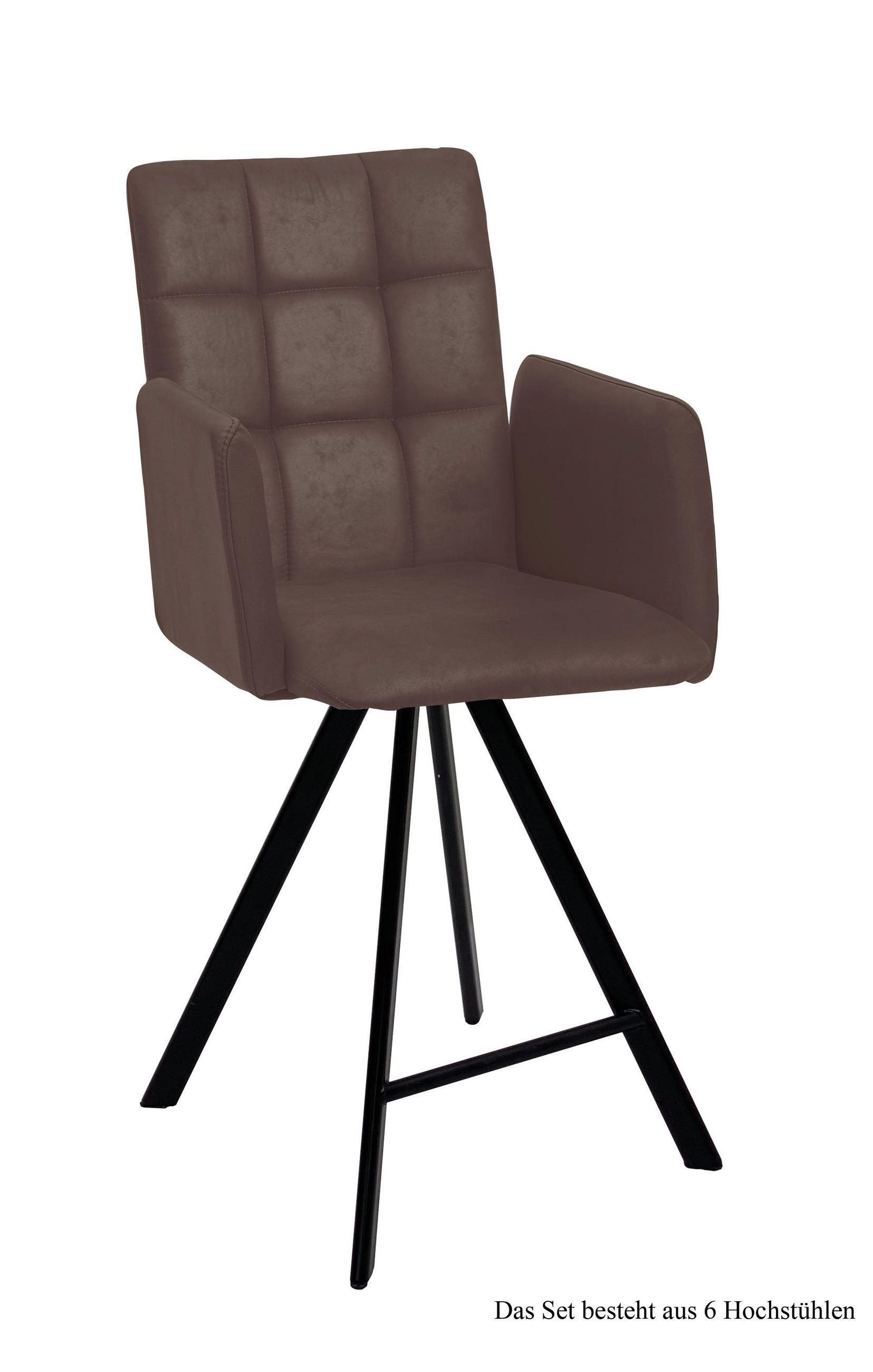 58aufmkessel Thekenstuhl Braun, Schwarz 60x108x52 cm