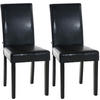 ESSZIMMERSTUHL Ines, 2er Set Kunstleder, Gestell Holz Schwarz Schwarz - Schwarz, Holz/Textil (41/91/47cm) - TPFLiving