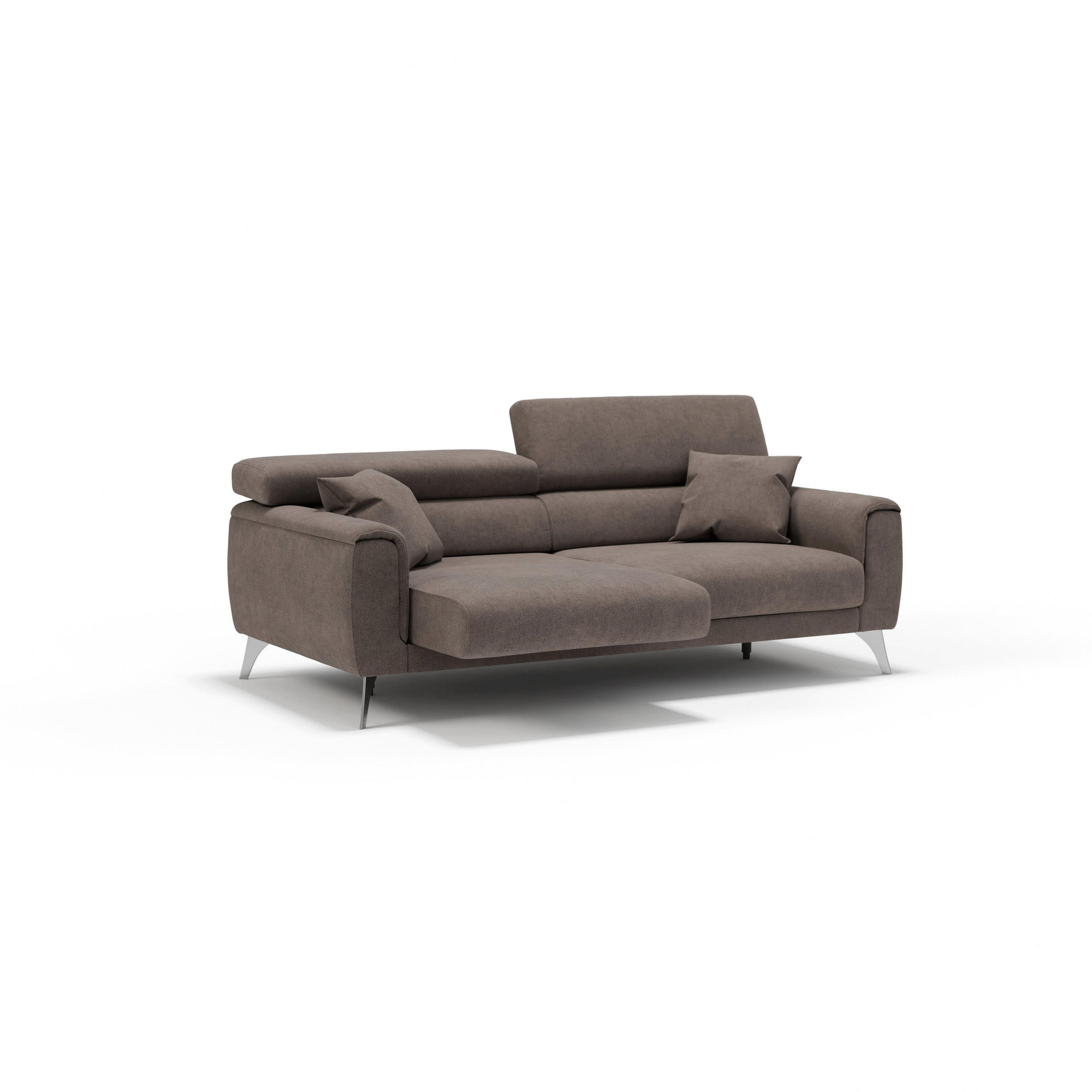 LINEARSOFA Caravaggio - Braun, Textil (169/73/102cm) - Divani.store